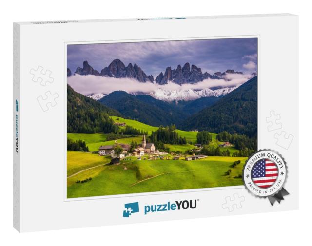 Famous Best Alpine Place of the World, Santa Maddalena St... Jigsaw Puzzle