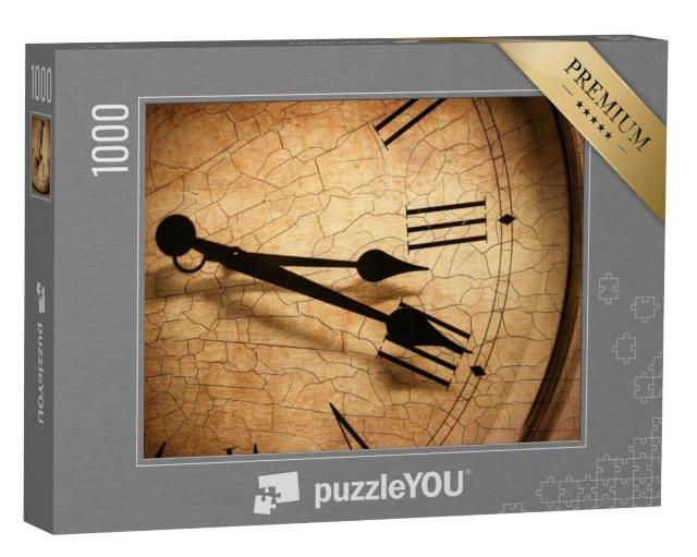 Puzzel 1000 stukjes „Klassieke wijzerplaat met barsten“