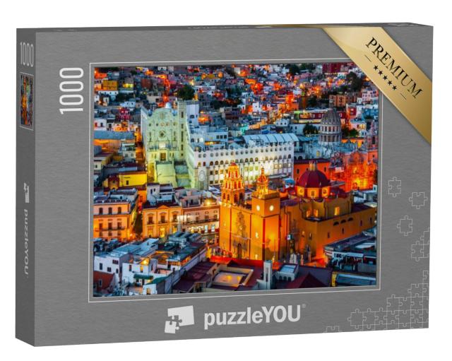 Puzzel 1000 stukjes „Guanajuato bij nacht, Mexico“