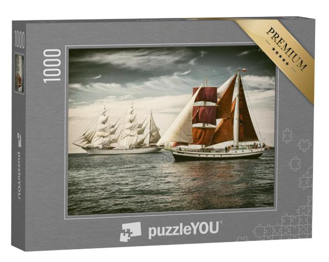 Puzzel 1000 stukjes „Onder vol zeil“