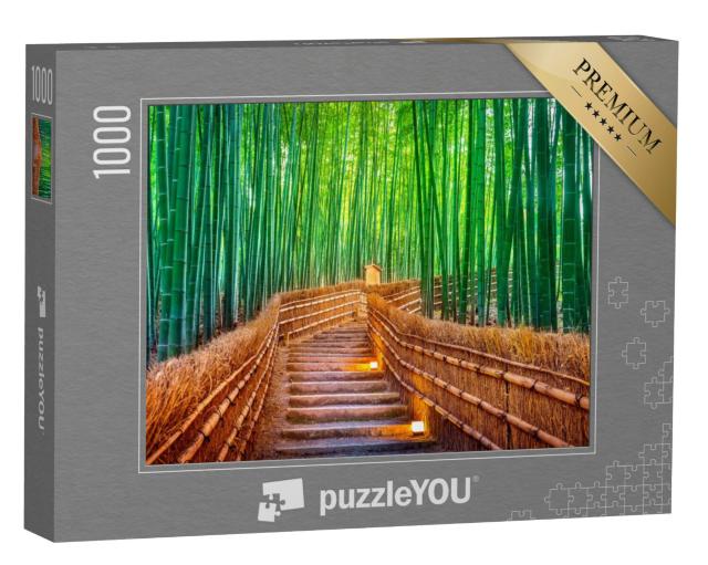 Puzzel 1000 stukjes „Mystiek bamboebos in Kyoto, Japan“