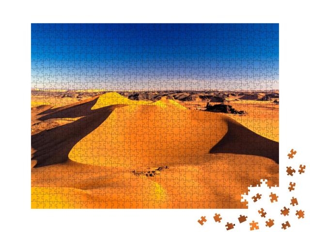 Puzzle 1000 Teile „Sonnenuntergang im Tassili nAjjer-Nationalpark, Algerien“