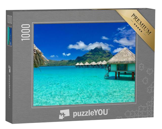 Puzzel 1000 stukjes „Luxe resort op Bora Bora, Tahiti, Frans-Polynesië“