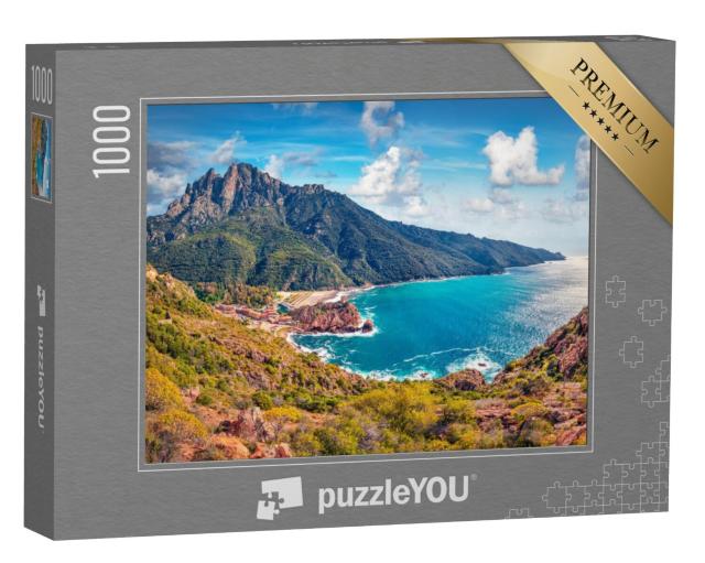 Puzzel 1000 stukjes „Lentefoto van Porto: Stadsgezicht met zee, Portugal“