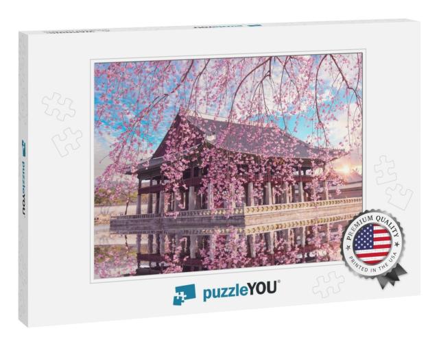 Cherry Blossom in Spring At Gyeongbokgung Palace Seoul, S... Jigsaw Puzzle