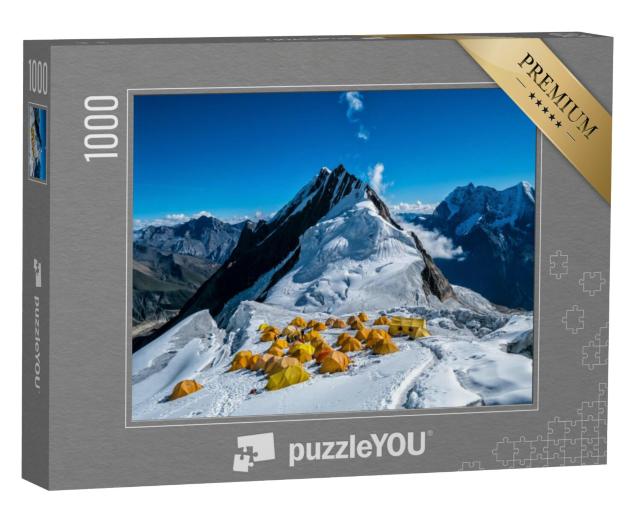 Puzzel 1000 stukjes „Hoogkamp op de top van Manaslu in de Himalaya“