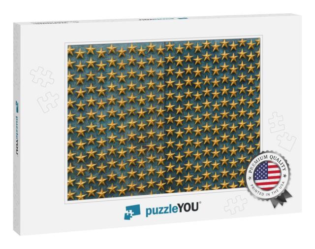 Freedom Wall with Golden Stars At World War Ii Memorial o... Jigsaw Puzzle