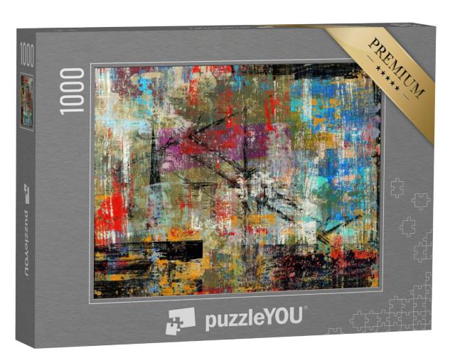 Puzzel 1000 stukjes „Handgeschilderde abstracte achtergrond“