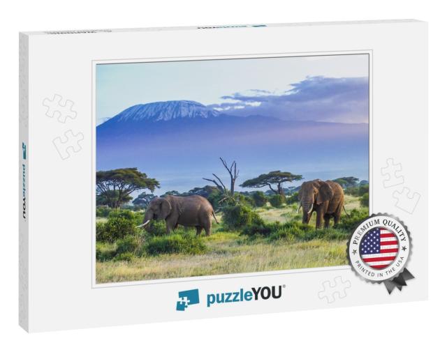 Elephants & Kilimanjaro... Jigsaw Puzzle