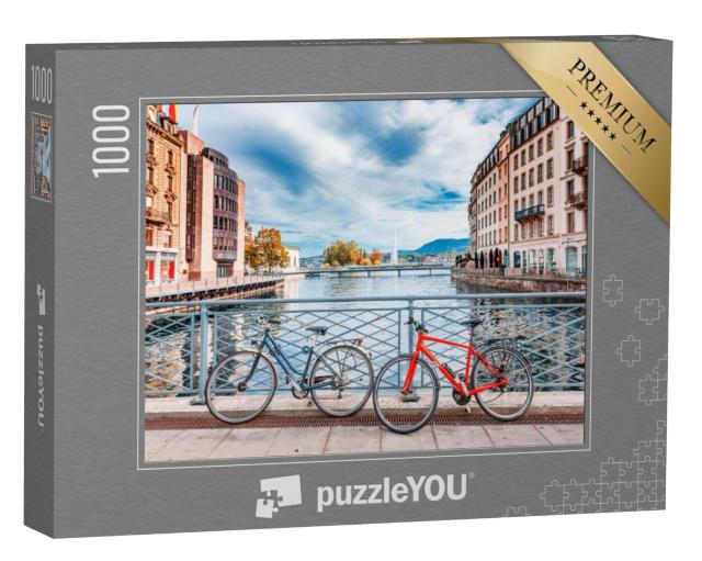 Puzzel 1000 stukjes „Klassiek uitzicht op de beroemde stad Genève in Zwitserland“