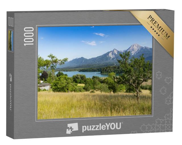 Puzzel 1000 stukjes „Panoramisch uitzicht op het meer van Ossiach, Karinthië“