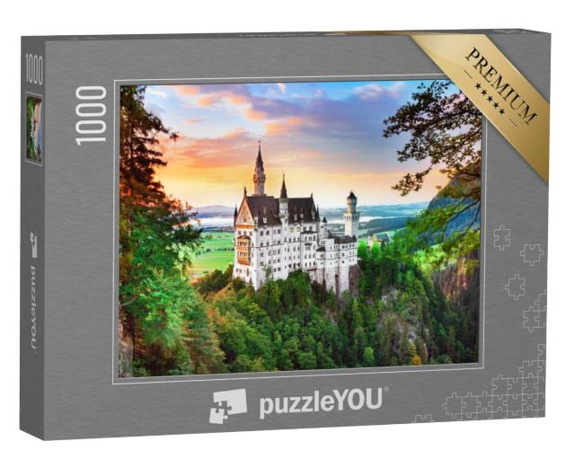 Puzzel 1000 stukjes „Neuschwanstein, sprookjeskasteel bij Füssen in Beieren“