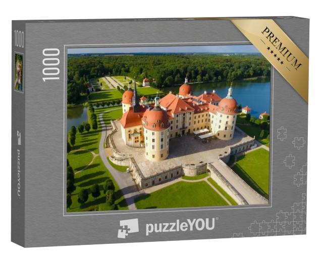 Puzzel 1000 stukjes „Kasteel Moritzburg en het kasteelpark“