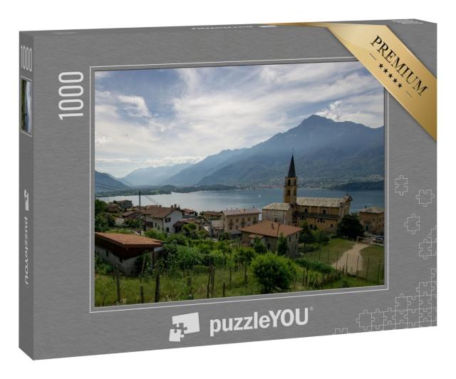 Puzzle 1000 Teile „Comer Meer mit Bergen und Wolken, Lombardei, Italien“