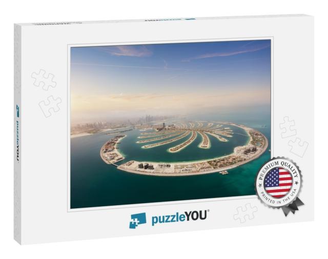 Aerial View of Artificial Palm Island, Dubai, United Arab... Jigsaw Puzzle