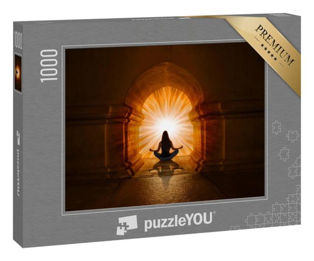 Puzzle 1000 Teile „Frau bei Yoga und Meditation“