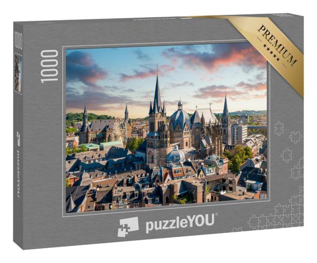 Puzzle 100 Teile „Stadt Aachen, Deutschland“