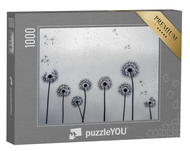 Puzzel 1000 stukjes „Paardenbloemen in de regen“