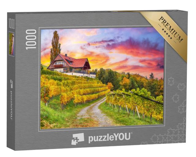 Puzzel 1000 stukjes „Dromerig wijngaardlandschap in Zuid-Stiermarken“