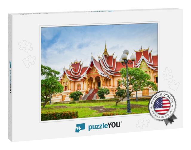 Vientiane Laos Landmark Laos Temple Beautiful of Buddhism... Jigsaw Puzzle