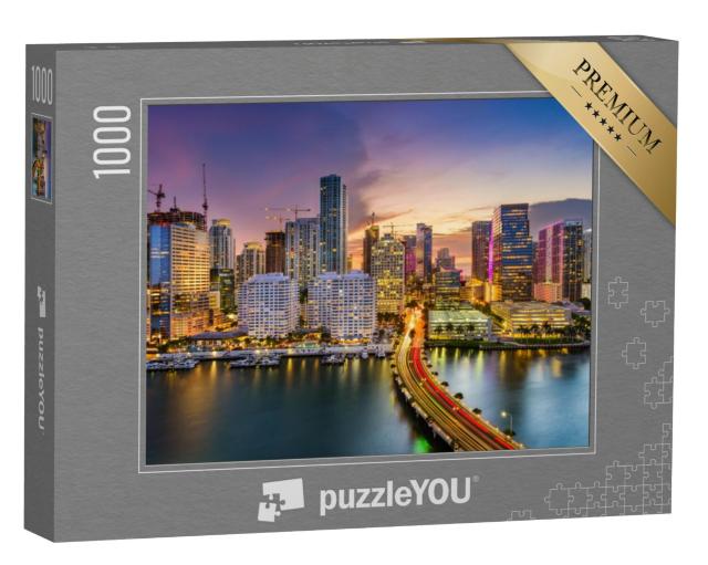 Puzzel 1000 stukjes „De skyline van Miami, Florida, VS“