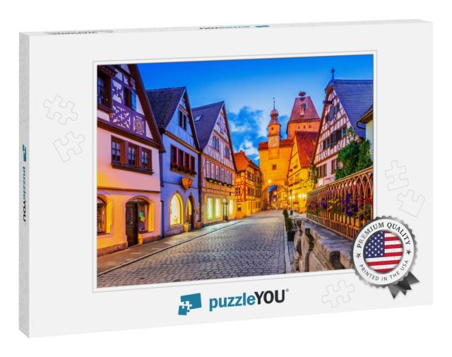 Rothenburg, Germany. Medieval Town of Rothenburg Ob Der T... Jigsaw Puzzle