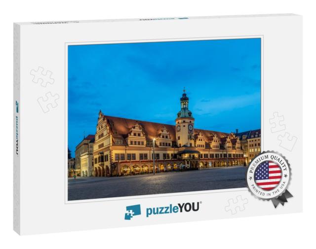 Old Town Hall At Blue Hour, Leipzig, Germany... Jigsaw Puzzle