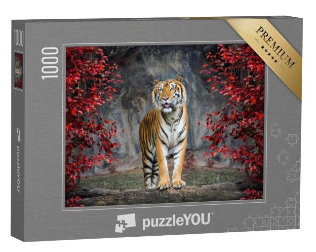 Puzzel 1000 stukjes „Portret van een tijger“