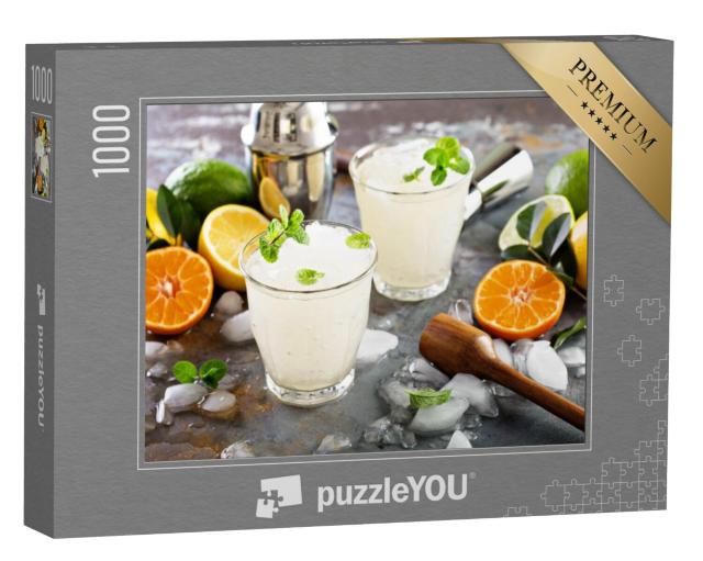 Puzzel 1000 stukjes „Verfrissende zomercocktail: margarita met crushed ijs“