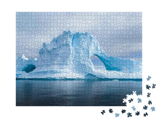 Puzzle 1000 Teile „Gletscher und Eisberge der Antarktis aus dem Süden der Erde“