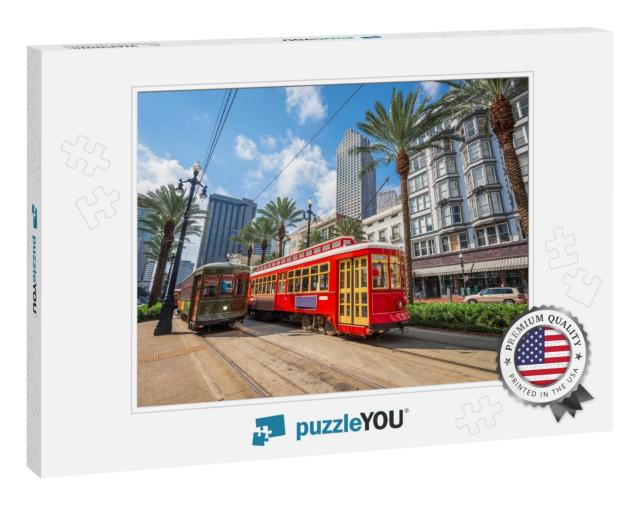 New Orleans, Louisiana, USA Downtown Cityscape with & Trol... Jigsaw Puzzle