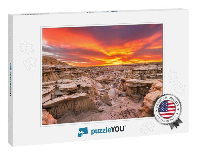 Bisti/De-Na-Zin Wilderness, New Mexico, USA At Valley of D... Jigsaw Puzzle