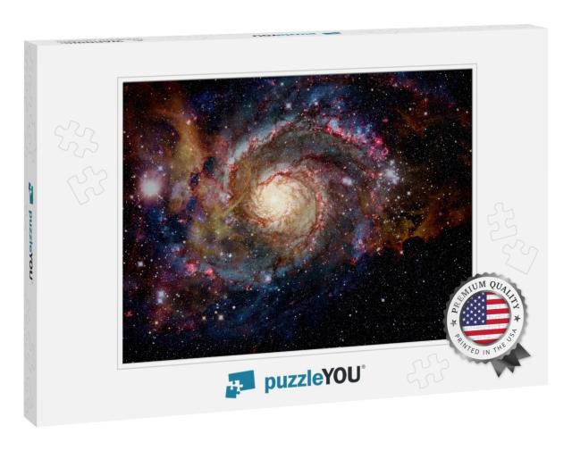 Galaxy & Nebula. Elements of This Image Furnished by Nasa... Jigsaw Puzzle