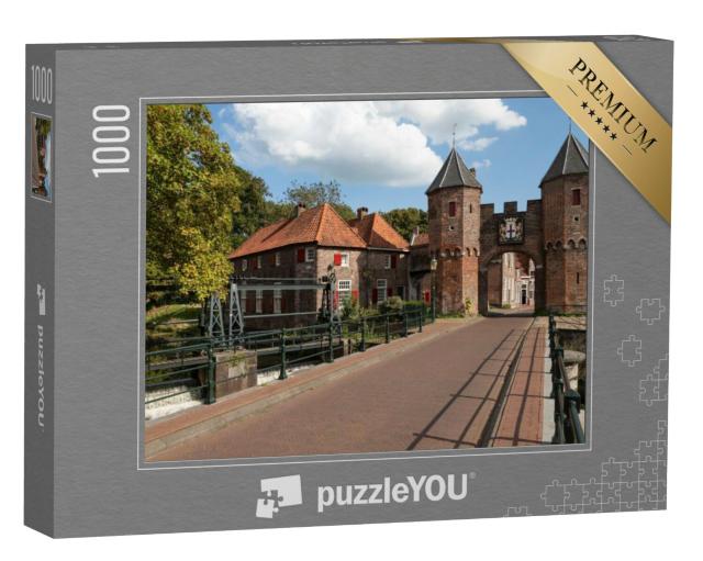 Puzzel 1000 stukjes „Land- en watersluis van de Koppelpoort in Amersfoort“