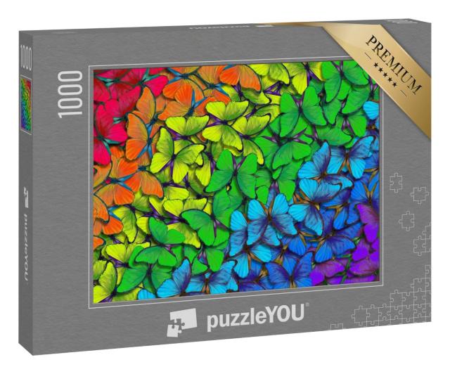 Puzzle 1000 Teile „Farben des Regenbogens als Muster“