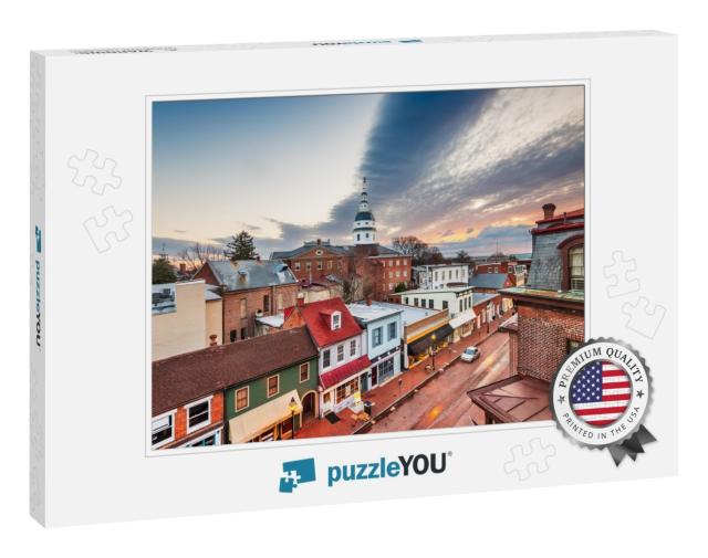 Annapolis, Maryland, USA Downtown View Over Main Street wi... Jigsaw Puzzle