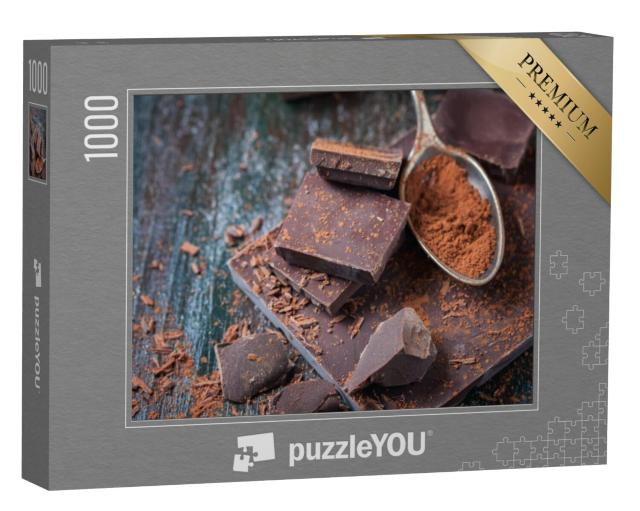 Puzzel 1000 stukjes „Zwarte chocolade“