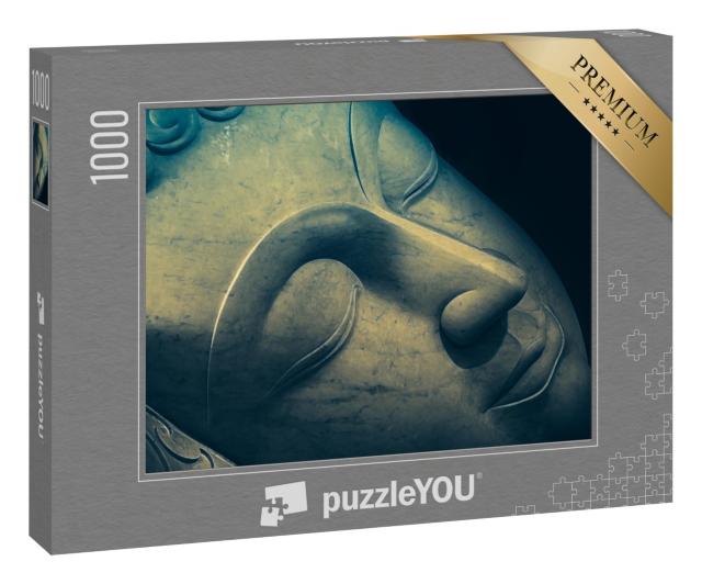 Puzzle 1000 Teile „Kunstvoll: Nahaufnahme des schlafenden Buddha“