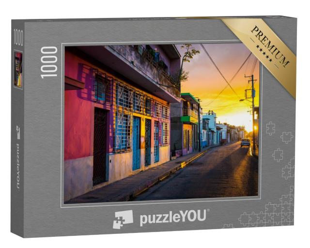 Puzzel 1000 stukjes „Prachtige zonsondergang in Camaguey, Cuba“