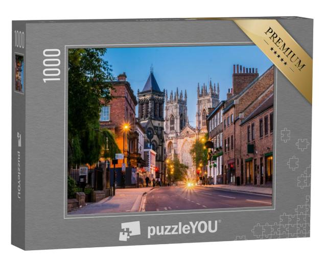 Puzzel 1000 stukjes „Avondaanzicht van York Minster, Engeland“