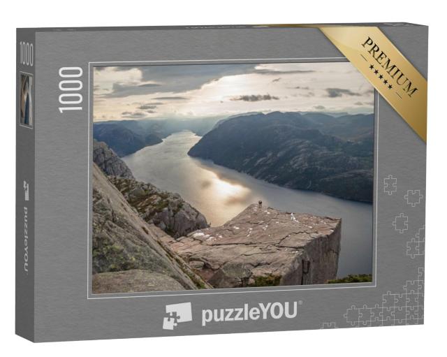 Puzzel 1000 stukjes „Adembenemend uitzicht vanaf de Preekstoelrots Preikestolen, Noorwegen“