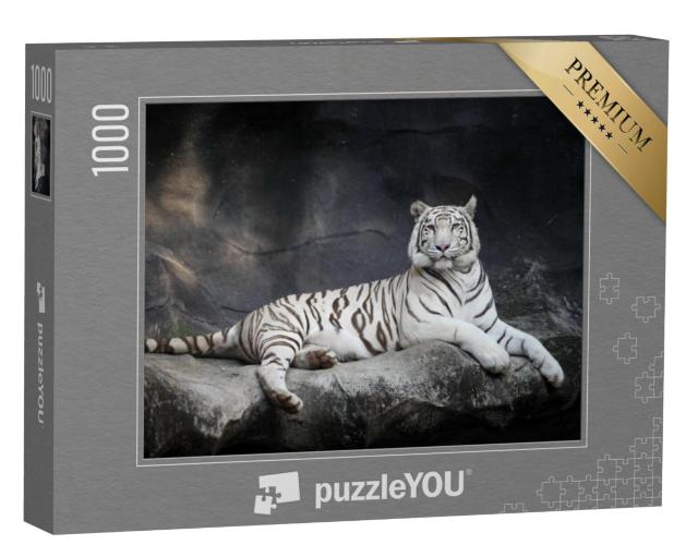 Puzzel 1000 stukjes „Witte tijger“