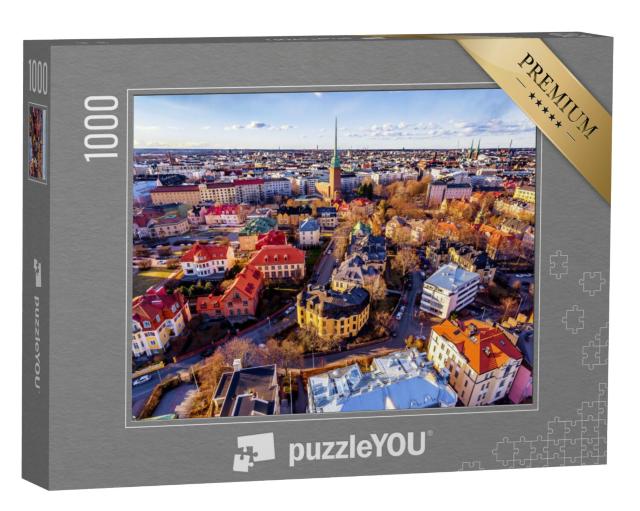 Puzzel 1000 stukjes „Kleurrijke lente in Helsinki, Finland“