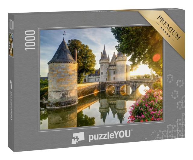 Puzzle „Chateau de Sully-sur-Loire im Sonnenuntergang“