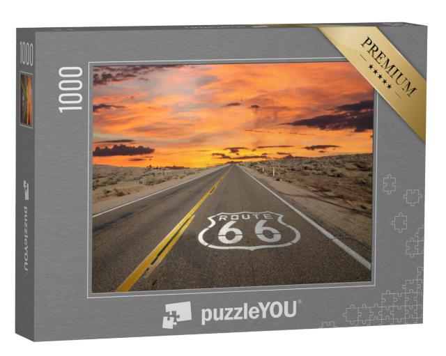 Puzzel 1000 stukjes „Route 66 verkeersborden, Mojave woestijn“