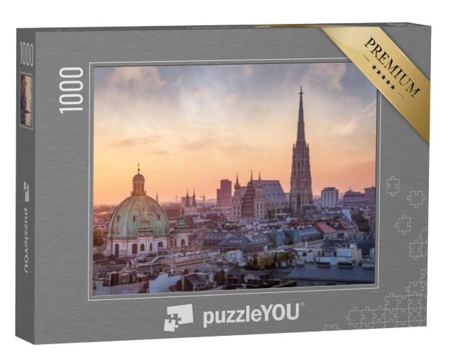 Puzzel 1000 stukjes „De skyline van Wenen met de Stephansdom, Oostenrijk“