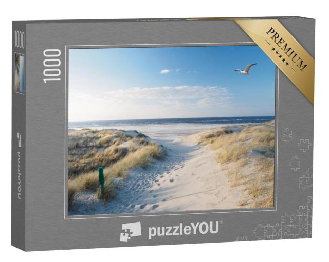 Puzzel 1000 stukjes „Wit zandstrand en duinen van de Noordzee“