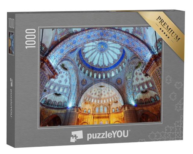 Puzzel 1000 stukjes „Blauwe Moskee in Istanbul van binnen“