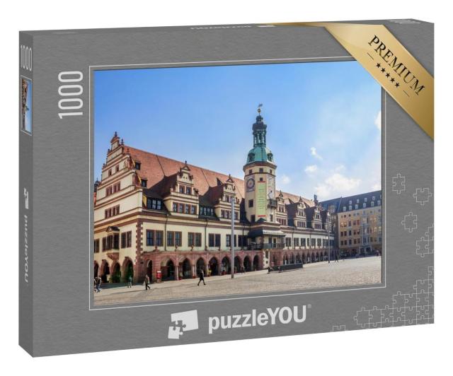 Puzzle 1000 Teile „Rathaus du Markt in Leipzig“