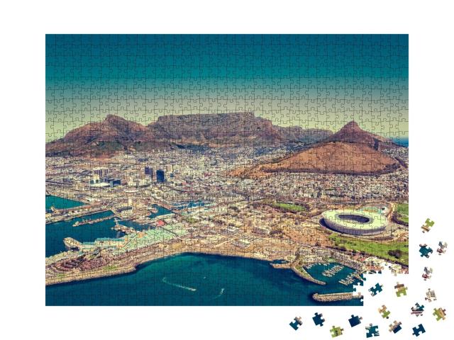 Puzzle 1000 Teile „Blick über Kapstadt in Südafrika“